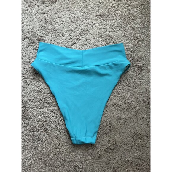 Aerie Teal High Cut Cheeky Bikini Bottom Like new - Medium - Picture 6 of 6